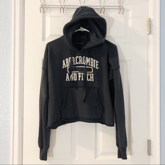 Abercrombie&fitch Navy color Crop Hoodie - Picture 1 of 6
